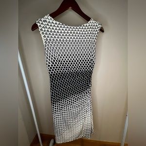 Petite Ralph Lauren Black & White Geometric Dress